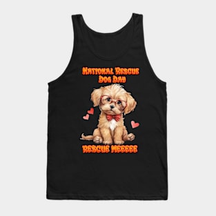 Cute Pooch: Bow-Tied & Glasses Tank Top